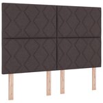 vidaXL Lit à Ressorts avec Matelas & Banc Brun Foncé 160x200 cm Tissu