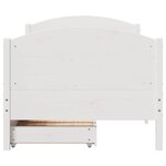 vidaXL Cadre de lit sans matelas blanc 75x190 cm bois de pin massif