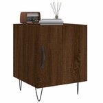 vidaXL Tables de chevet 2Pièces chêne marron 40x40x50cm bois d'ingénierie