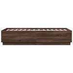 vidaXL Cadre de lit avec lumières LED chêne marron 90x190 cm