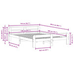 vidaXL Cadre de lit sans matelas blanc 140x200 cm bois de pin massif