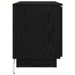 vidaXL Meuble TV avec LED Chêne noir 100 x 38 x 49 cm