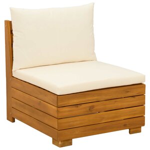vidaXL Sofa de jardin milieu Bois d'Acacia Massif Marron