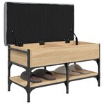 vidaXL Banc à chaussures chêne sonoma 82x42x45 cm bois d'ingénierie