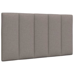 vidaXL Coussin de tête de lit Hanko taupe 80 cm tissu