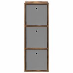 vidaXL Buffet avec tiroir Chêne fumé 35 x 32 x 99 5 cm