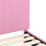 vidaXL Cadre de lit pour enfants avec tête de lit Rose 90 x 200 cm
