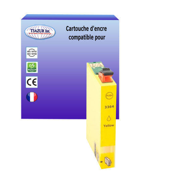 Cartouche Compatible pour Epson XP-7100, XP-830, XP-900 remplace Epson T3364  (33XL) Jaune - T3AZUR