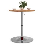 vidaXL Table de bar marron clair Ø60x89 5 cm bois massif de chêne