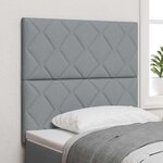 vidaXL Tête de lit avec des lumières à LED Gris clair 100 cm tissu