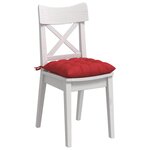 vidaXL Coussins de siège 2 Pièces Rouge 40 x 40 x 6 cm tissu