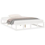 vidaXL Cadre de lit sans matelas blanc 150x200 cm bois massif