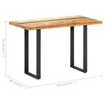 vidaXL Table à manger 120x60x76 cm Bois de récupération massif