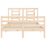 vidaXL Cadre de lit avec tête de lit 140x200 cm bois massif
