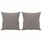 vidaXL Canapé 2 places avec oreillers décoratifs taupe 120 cm tissu
