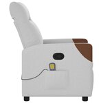 vidaXL Fauteuil de massage inclinable gris nuage tissu