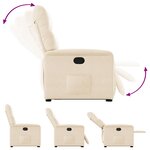 vidaXL Fauteuil inclinable beige tissu microfibre