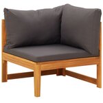 Salon de jardin meuble d'extérieur ensemble de mobilier 5 pièces avec coussins gris foncé bois d'acacia 02_0016394