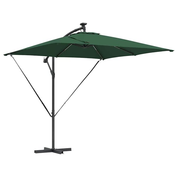 vidaXL Parasol banane à mât déporté Vert 249 x 249 x 250 cm