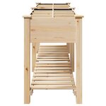 vidaXL Cache-pot de jardin avec étagère Beige 115 x 59 x 76.5 cm