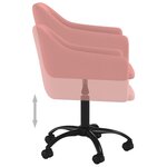 vidaXL Chaises pivotantes à manger lot de 2 Rose Velours