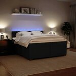 vidaXL Sommier à lattes de lit et matelas Noir 200x200 cm Velours