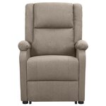 vidaXL Fauteuil de massage Taupe Tissu