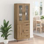 vidaXL Haut Armoire avec tiroir Chêne artisanal 69 5 x 34 x 180 cm