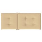 vidaXL Coussins de chaise à dossier haut lot de 6 beige mélangé tissu