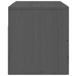 vidaXL Table de chevet murale Gris 50x36x40 cm