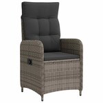 vidaXL Ensemble de repas extérieur 7 Pièces Gris clair et gris foncé