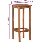 vidaXL Tabourets de bar lot de 2 bois d'acacia massif