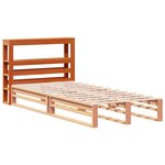 vidaXL Tête de lit avec étagères marron cire 75 cm bois massif de pin