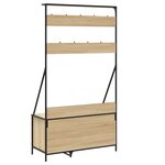 vidaXL Porte-vêtements et rangement des chaussures chêne sonoma