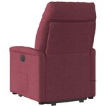 vidaXL Fauteuil inclinable de massage Rouge bordeaux Tissu