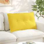 vidaXL Coussin de Dos Jaune clair 80 x 19 x 50 cm tissu