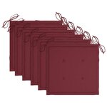 vidaXL Chaises pliables de jardin avec coussins lot de 6 Bois de teck