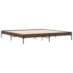 vidaXL Cadre de lit chêne marron 180x200 cm bois d'ingénierie et métal