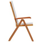 Chaises de jardin relaxantes vidaXL avec coussins 6 Pièces en bois de teck massif