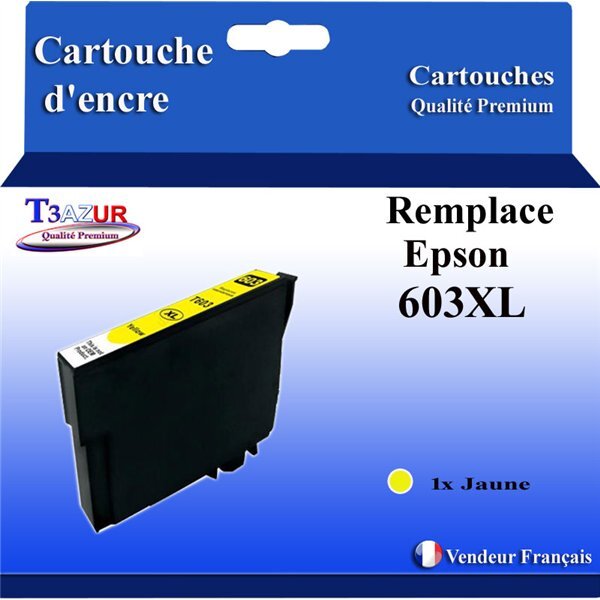 Cartouche Compatible avec Epson 603 603XL pour Epson Expression Home XP-2100  XP-2105  XP-2150  XP-2155  XP-3100  XP-3105  XP-3150  XP-3155  XP-4100  XP-4105  XP-4150  XP-4155 Jaune