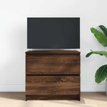 vidaXL Meuble TV chêne marron 60x35x54 cm bois d'ingénierie