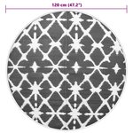 vidaXL Tapis d'extérieur ARAKIL bleu et blanc Ø120 cm PP