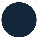 vidaXL Film solaire de piscine flottant PE 488 cm Noir et bleu
