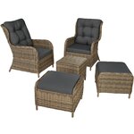 Salon de jardin marron naturel 2108049