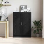 vidaXL Meuble de Bibliothèque Chêne noir 82.5 x 30.5 x 115 cm