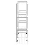 vidaXL Jardinière avec roues 94 5x24 5x91 5 cm Blanc Fer