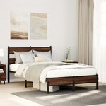 vidaXL Cadre de lit sans matelas chêne marron 120x200 cm