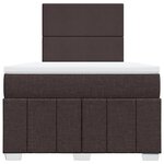vidaXL Sommier à lattes de lit avec matelas Marron foncé 120x200 cm