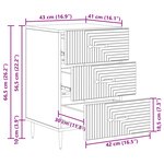vidaXL Cabinet de chevet avec tiroir Blanc brillant 43 x 41 x 66 5 cm