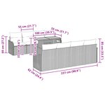 Ensemble de Canapé de Jardin 9 pièces Beige Rattan Poly Acacia